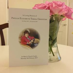 Mum funeral order of service